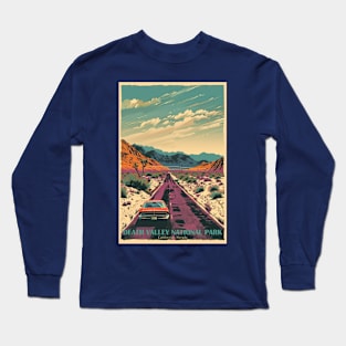 Death Valley National Park Vintage Travel  Poster Long Sleeve T-Shirt